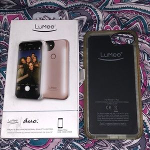 LuMee duo iPhone 7 Plus rose gold case